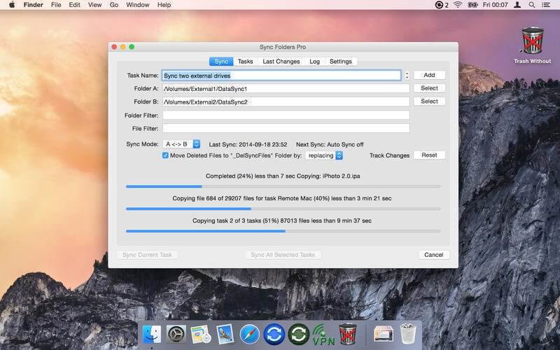 auto sync folders mac